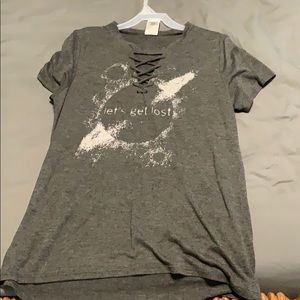 Black “let’s get lost” top